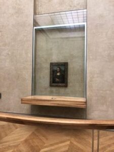 La Gioconda (Mona Lisa) hinter Glas