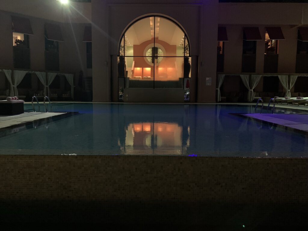 Sofitel Cairo Pool at night