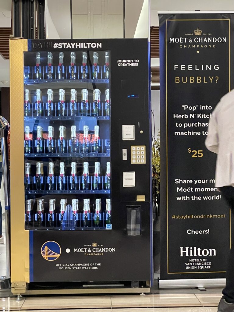 Champagner Automat im Hilton San Francisco
